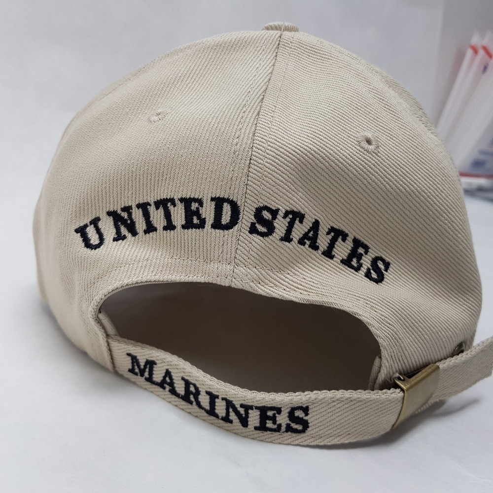 USMC Marine Corps Hat Logo Khaki Cover EGA US Official United States‎ Licensed - Picture 14 of 16